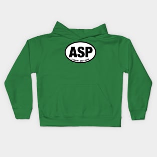 Allegany State Park ASP Oval Sticker Design Kids Hoodie